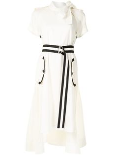 Sacai двухцветное платье-рубашка