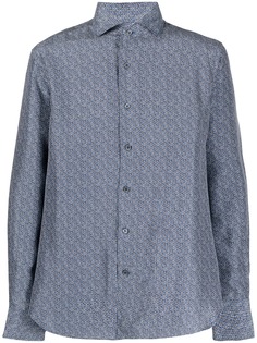 Corneliani рубашка с геометричным принтом