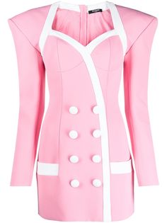 Balmain short butttoned crepe dress