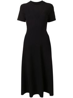 Proenza Schouler White Label трикотажное платье миди в рубчик с вырезами