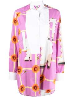 LOEWE блузка с цветочным узором