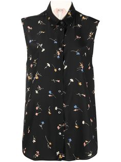 Nº21 floral print sleeveless shirt