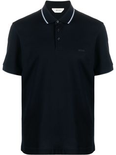 Z Zegna рубашка поло с отделкой в полоску