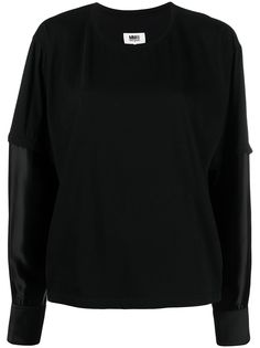 MM6 Maison Margiela многослойный топ с длинными рукавами