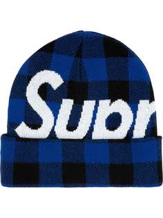 Supreme шапка бини с логотипом