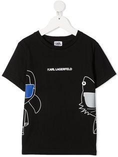 Karl Lagerfeld Kids футболка с принтом