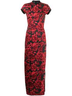 Shanghai Tang платье макси с цветочным принтом