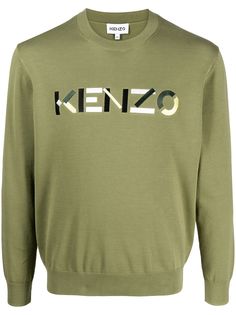 Kenzo джемпер вязки интарсия с логотипом