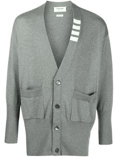 Thom Browne кардиган оверсайз с полосками 4-Bar