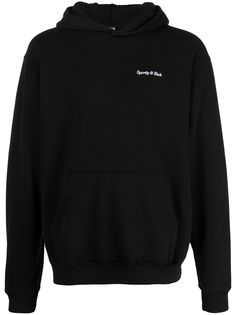 Sporty & Rich embroidered-logo cotton hoodie