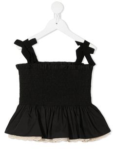 Mi Mi Sol ruched peplum blouse