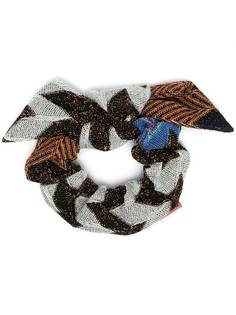 Missoni zig-zag knit scrunchie