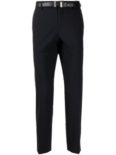 SOLID HOMME брюки строгого кроя с поясом