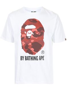 A BATHING APE® футболка с логотипом и камуфляжным принтом