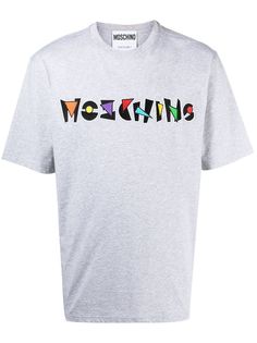 Moschino футболка с вышитым логотипом