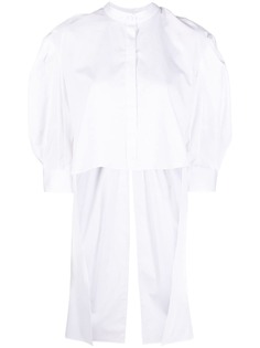 Alexander McQueen рубашка с пышными рукавами и асимметричным подолом