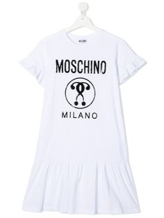 Moschino Kids платье из джерси с логотипом