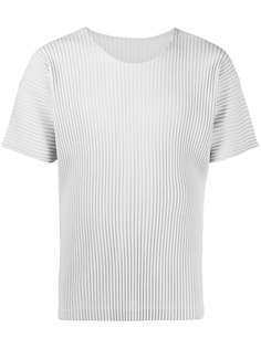 Homme Plissé Issey Miyake футболка в рубчик с короткими рукавами