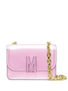 Moschino сумка с эффектом металлик и логотипом