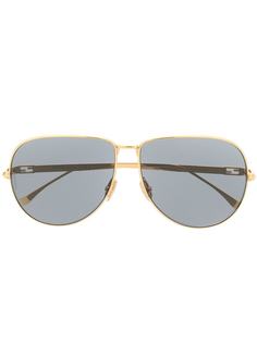 Fendi Eyewear солнцезащитные очки-авиаторы в узкой оправе