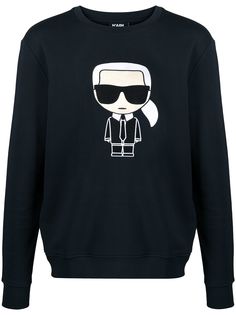 Karl Lagerfeld толстовка с вышивкой Ikonik Karl