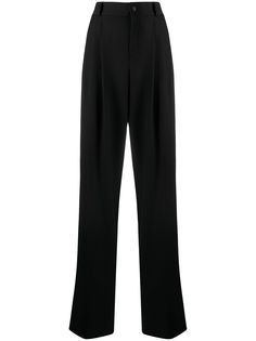 Saint Laurent брюки широкого кроя со складками