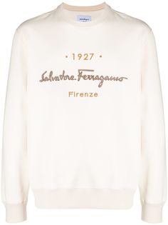 Salvatore Ferragamo толстовка с вышитым логотипом