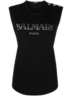 Balmain топ с логотипом