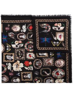 Alexander McQueen платок Curiosities с принтом