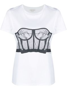 Alexander McQueen футболка с графичным принтом