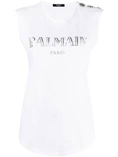 Balmain топ с логотипом