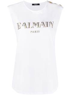 Balmain топ с логотипом