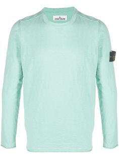 Stone Island толстовка с круглым вырезом и логотипом