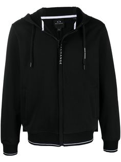 Armani Exchange худи на молнии с логотипом