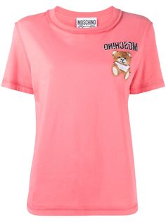 Moschino футболка с вышитым логотипом