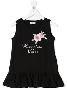 Monnalisa топ без рукавов с принтом