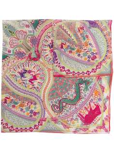 Etro abstract print silk scarf