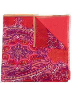Etro paisley print silk scarf