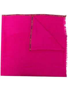 Etro logo-embroidered scarf