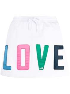Love Moschino юбка Love с нашивками