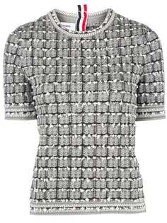 Thom Browne жаккардовая футболка в клетку Windowpane