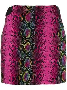 Versace юбка мини со змеиным принтом