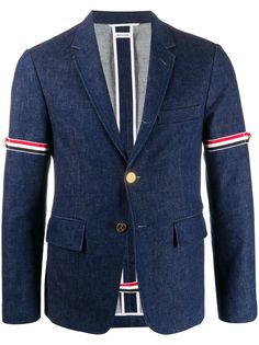 Thom Browne пиджак с полосками RWB