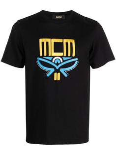 MCM футболка с вышитым логотипом