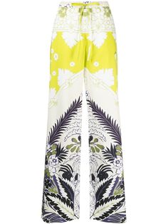 Valentino брюки с цветочным принтом
