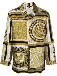 Versace рубашка с принтом Barocco