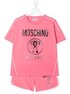Moschino Kids комплект из футболки и шортов с логотипом