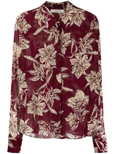 Dorothee Schumacher рубашка Translucent Florals с бахромой