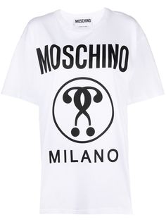 Moschino футболка с принтом Double Question Mark