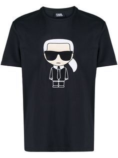Karl Lagerfeld футболка с вышивкой Ikonik Karl